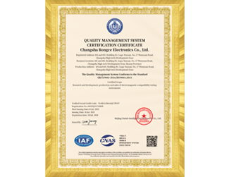 The Quality Management System Conforms to the Standard ISO9001