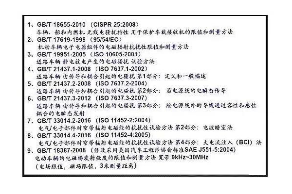 汽车EMC测试